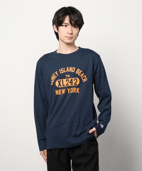 Champion(チャンピオン)の「チャンピオン LONG SLEEVE T-SHIRT_(Tシャツ/カットソー・メンズ・ネイビー/ブラウン/ブラック・LL/M/L)」の3枚目の写真