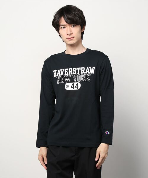 Champion(チャンピオン)の「チャンピオン LONG SLEEVE T-SHIRT_(Tシャツ/カットソー・メンズ・ネイビー/ブラウン/ブラック・LL/M/L)」の1枚目の写真