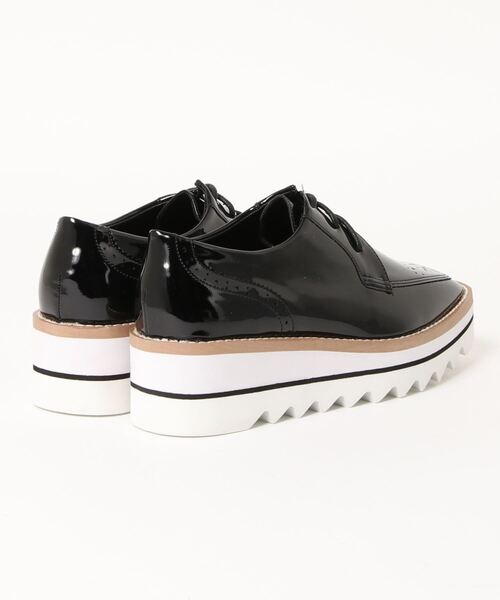 Fabby fabby（ファビィーファビィー）の「スクエア厚底ウィングチップレースアップシューズ（ドレスシューズ・レディース・ブラック/モカ/オフホワイト・MEDIUM/LARGE/SMALL）」の6枚目の写真