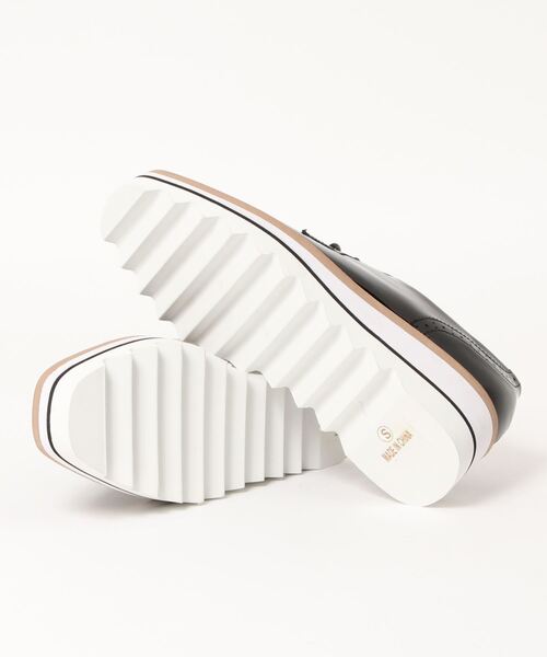 Fabby fabby（ファビィーファビィー）の「スクエア厚底ウィングチップレースアップシューズ（ドレスシューズ・レディース・ブラック/モカ/オフホワイト・MEDIUM/LARGE/SMALL）」の5枚目の写真