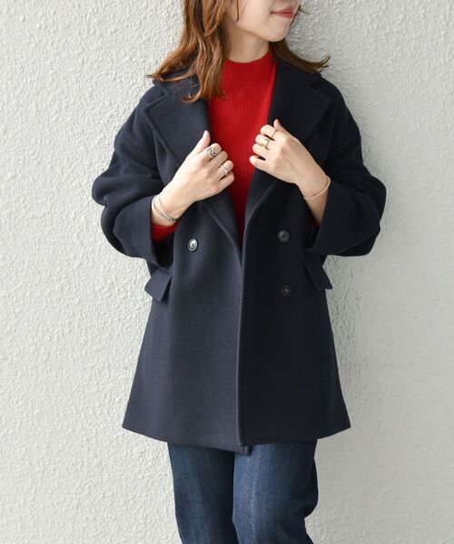 セール】SHIPS any: ノンミュールジングウール コクーン ミディ ダブル