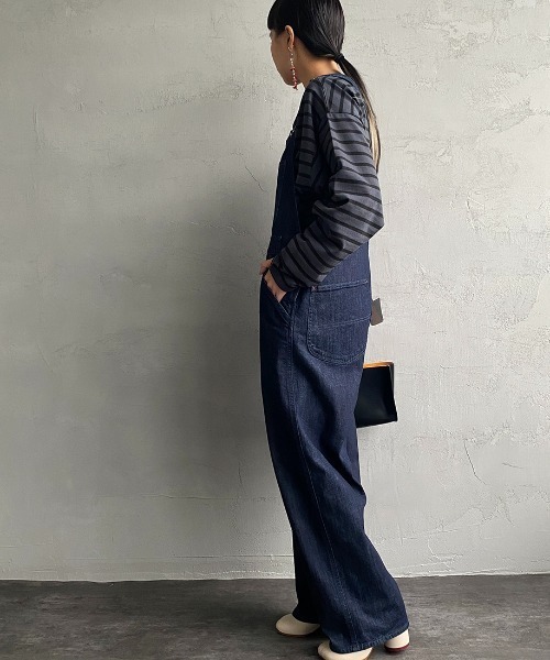 JEANS FACTORY Clothes（ジーンズファクトリークローズ）の「[Jeans Factory Clothes/ジーンズファクトリークローズ] ヘビーウェイト ビッグボーダーバスクシャツ（Tシャツ/カットソー・レディース・ホワイト×ブラック/ホワイト×ネイビー/チャコールグレー×ブラック/ネイビー系・S/M/L）」の10枚目の写真