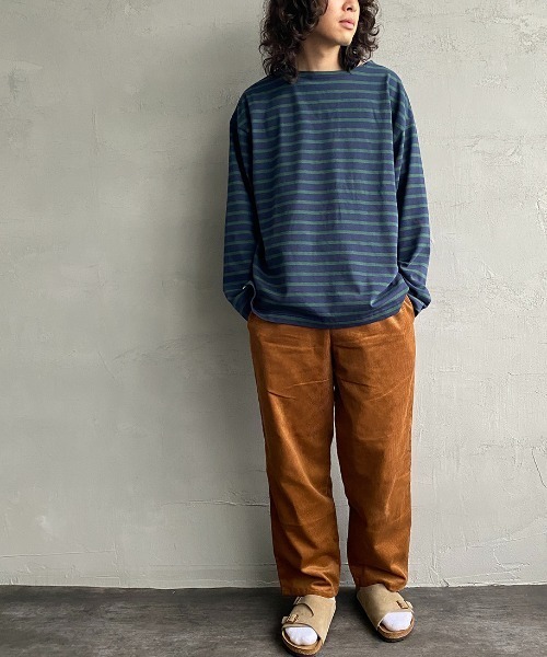 JEANS FACTORY Clothes（ジーンズファクトリークローズ）の「[Jeans Factory Clothes/ジーンズファクトリークローズ] ヘビーウェイト ビッグボーダーバスクシャツ（Tシャツ/カットソー・レディース・ホワイト×ブラック/ホワイト×ネイビー/チャコールグレー×ブラック/ネイビー系・S/M/L）」の14枚目の写真