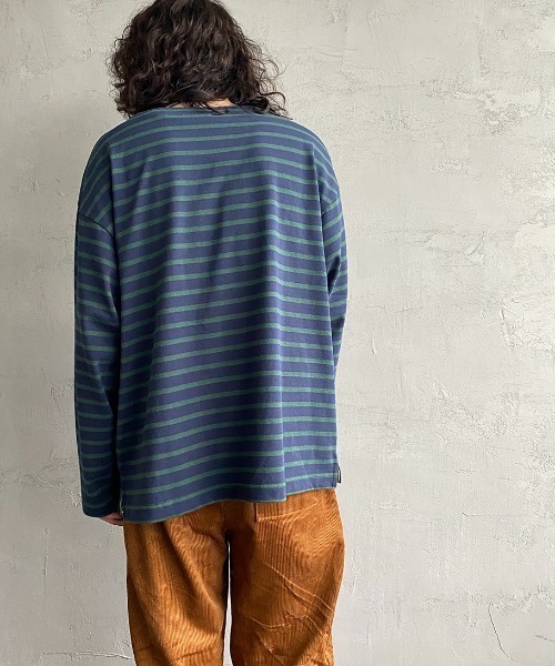 JEANS FACTORY Clothes（ジーンズファクトリークローズ）の「[Jeans Factory Clothes/ジーンズファクトリークローズ] ヘビーウェイト ビッグボーダーバスクシャツ（Tシャツ/カットソー・レディース・ホワイト×ブラック/ホワイト×ネイビー/チャコールグレー×ブラック/ネイビー系・S/M/L）」の20枚目の写真