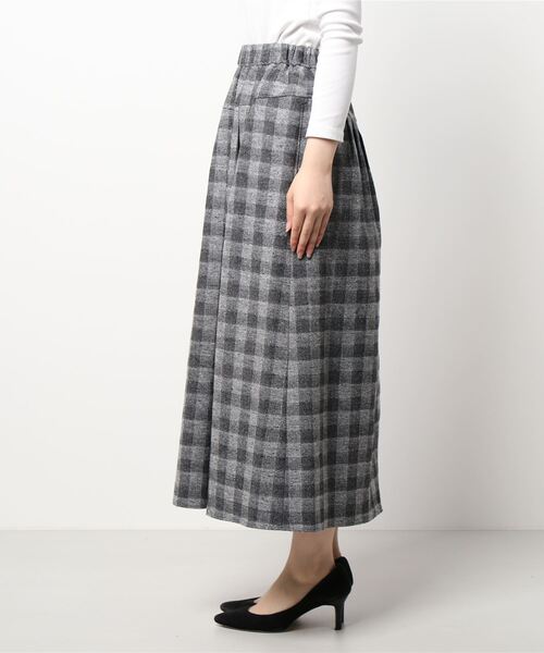 Pao de lo（パオデロ）の「コットンチェックスカート（スカート・レディース・ブラック系その他/ブラウン系その他2・9号/7号）」の3枚目の写真