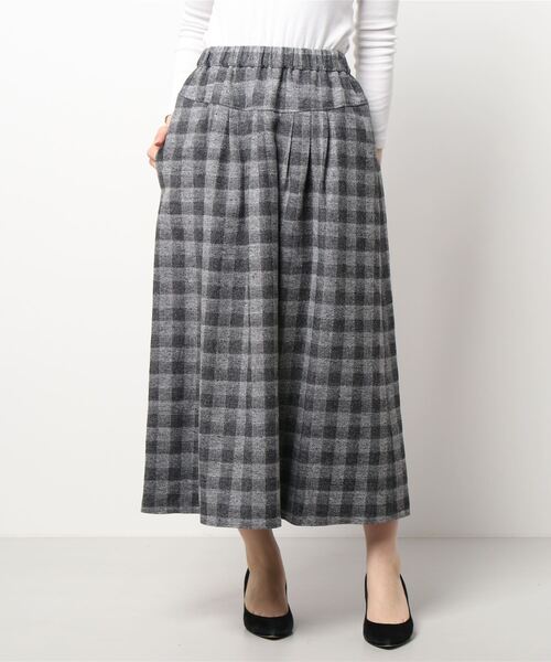 Pao de lo（パオデロ）の「コットンチェックスカート（スカート・レディース・ブラック系その他/ブラウン系その他2・9号/7号）」の5枚目の写真