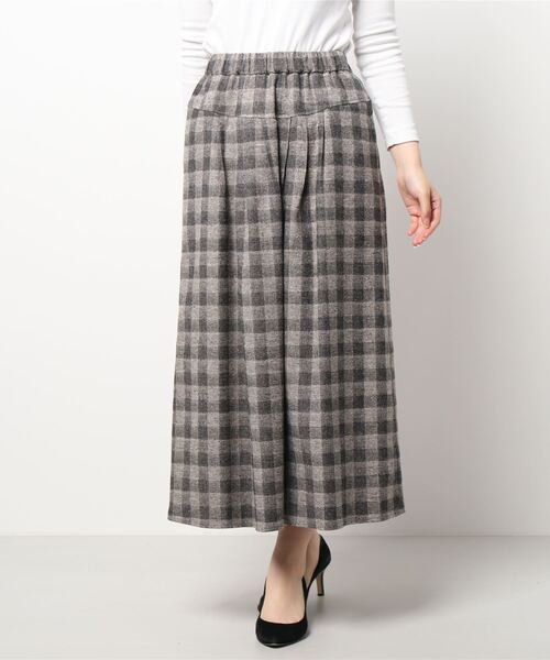 Pao de lo（パオデロ）の「コットンチェックスカート（スカート・レディース・ブラック系その他/ブラウン系その他2・9号/7号）」の6枚目の写真