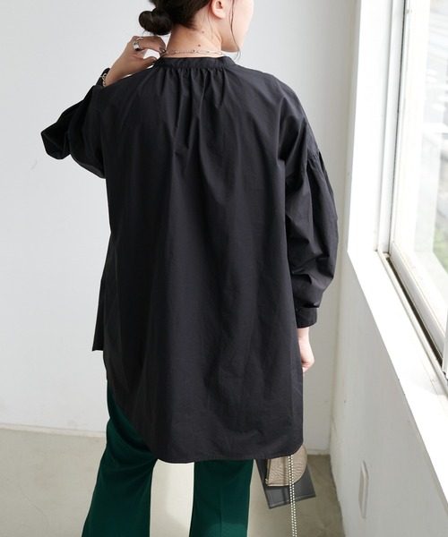 DISCOAT（ディスコート）の「キルト刺繍ビックシャツ（シャツ/ブラウス・レディース・ブラック/ベージュ/オフホワイト・FREE）」の12枚目の写真