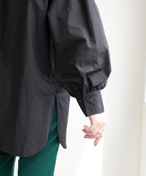 DISCOAT（ディスコート）の「キルト刺繍ビックシャツ（シャツ/ブラウス・レディース・ブラック/ベージュ/オフホワイト・FREE）」の16枚目の写真