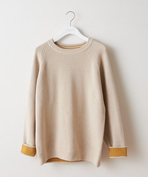 CIAOPANIC TYPY（チャオパニックティピー）の「キープシェイプワッフル プルオーバー（ニット/セーター・メンズ・ブラック/レッド/グリーン/ホワイト系その他・S/M/L）」の8枚目の写真