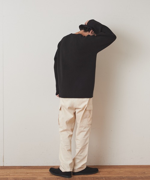 CIAOPANIC TYPY（チャオパニックティピー）の「キープシェイプワッフル プルオーバー（ニット/セーター・メンズ・ブラック/レッド/グリーン/ホワイト系その他・S/M/L）」の6枚目の写真