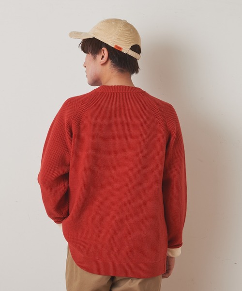 CIAOPANIC TYPY（チャオパニックティピー）の「キープシェイプワッフル プルオーバー（ニット/セーター・メンズ・ブラック/レッド/グリーン/ホワイト系その他・S/M/L）」の12枚目の写真
