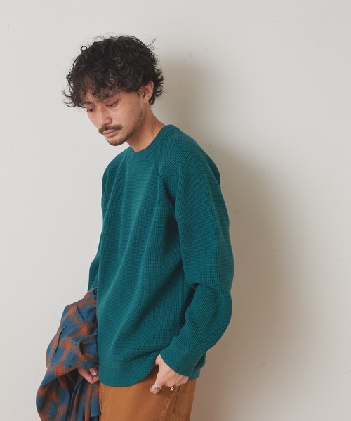 CIAOPANIC TYPY（チャオパニックティピー）の「キープシェイプワッフル プルオーバー（ニット/セーター・メンズ・ブラック/レッド/グリーン/ホワイト系その他・S/M/L）」の18枚目の写真