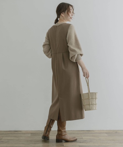 F by ROSSO（エフバイロッソ）の「F by ROSSO　ポンチジャンパースカート（ワンピース・レディース・ブラック/ダークブラウン/モカ・36/38）」の15枚目の写真