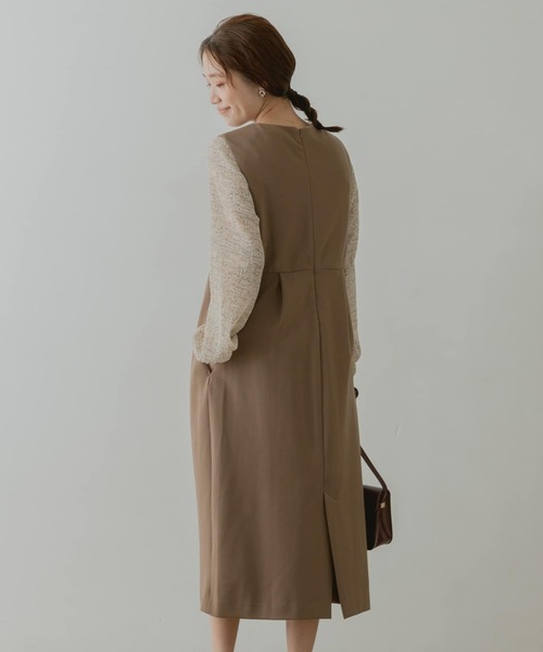 F by ROSSO（エフバイロッソ）の「F by ROSSO　ポンチジャンパースカート（ワンピース・レディース・ブラック/ダークブラウン/モカ・36/38）」の16枚目の写真