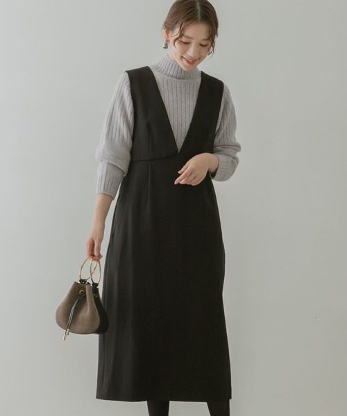 F by ROSSO（エフバイロッソ）の「F by ROSSO　ポンチジャンパースカート（ワンピース・レディース・ブラック/ダークブラウン/モカ・36/38）」の20枚目の写真