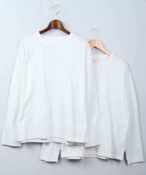UNIVERSAL OVERALL(ユニバーサルオーバーオール)の「UNIVERSALOVERALL 2PパックワイドヘビーウェイトロングスリーブTシャツ(Tシャツ/カットソー・メンズ・ブラック/ホワイト/グレー・XL/L/S/M)」の19枚目の写真