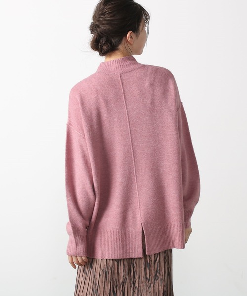 Honeys（ハニーズ）の「後スリットハイネック（ニット/セーター・レディース・アイボリー/杢グレー/ブラウン系その他/ベージュ系その他/グリーン系その他/ブルー系その他/ピンク系その他・LL/S/M/L）」の22枚目の写真