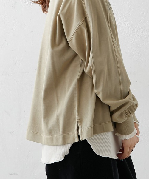 PUAL CE CIN（ピュアルセシン）の「シルケット風プリントロングスリーブ（Tシャツ/カットソー・レディース・ベージュ/グレー/グリーン/マスタード・FREE）」の13枚目の写真