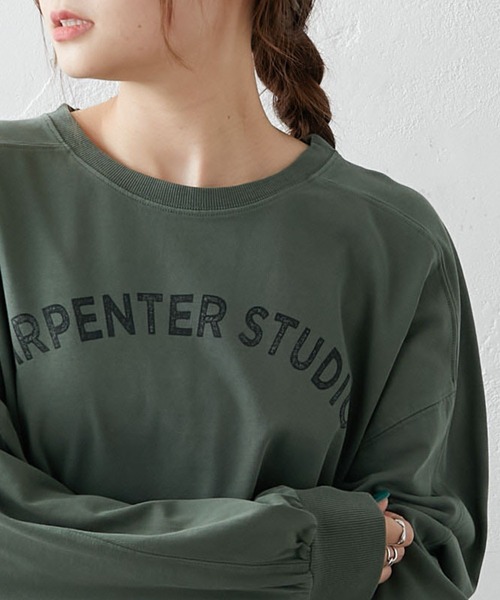 PUAL CE CIN（ピュアルセシン）の「シルケット風プリントロングスリーブ（Tシャツ/カットソー・レディース・ベージュ/グレー/グリーン/マスタード・FREE）」の5枚目の写真