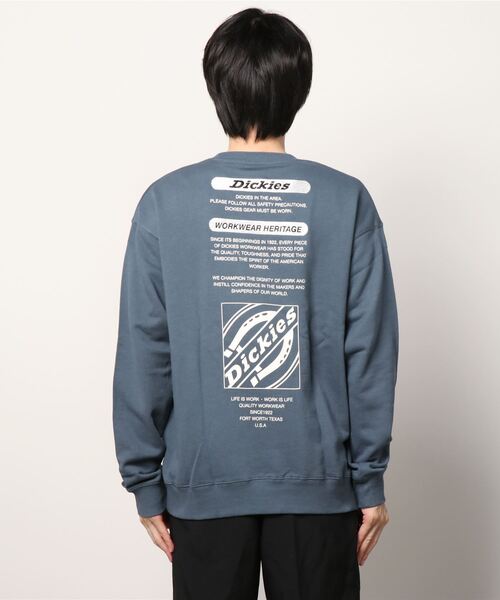Dickies(ディッキーズ)の「Dickies ディッキーズ 裏毛プリントクルースウェットトレーナー(スウェット・メンズ・レッド/ホワイト/ブルー/ブラック・M/L/XL)」の9枚目の写真