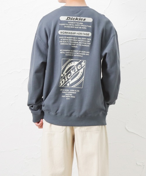 Dickies(ディッキーズ)の「Dickies ディッキーズ 裏毛プリントクルースウェットトレーナー(スウェット・メンズ・レッド/ホワイト/ブルー/ブラック・M/L/XL)」の22枚目の写真