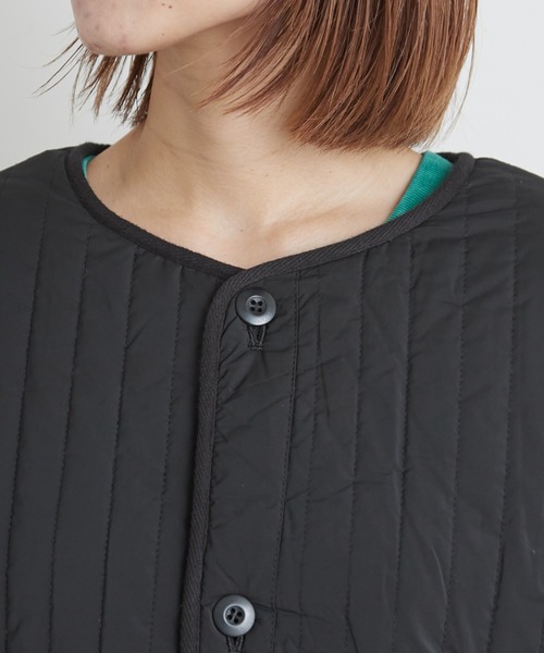 CIAOPANIC TYPY（チャオパニックティピー）の「【ZOZOTOWN限定】リバーシブル/ボアフリース×キルティングノーカラーコート（ノーカラーコート・レディース・アイボリー/ブラック/カーキ・ONE SIZE）」の10枚目の写真