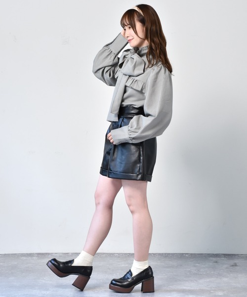 ems excite(エムズエキサイト)の「ボウタイBL(シャツ/ブラウス・レディース・ホワイト/ボルドー/ブラック系その他・FREE)」の16枚目の写真