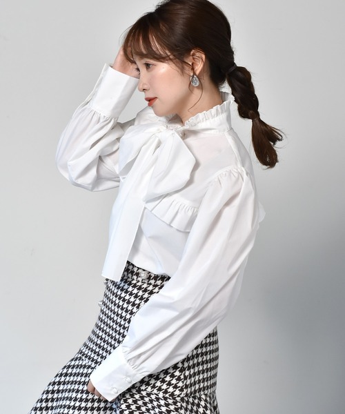 ems excite(エムズエキサイト)の「ボウタイBL(シャツ/ブラウス・レディース・ホワイト/ボルドー/ブラック系その他・FREE)」の15枚目の写真