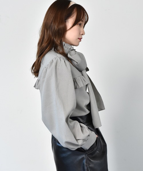 ems excite(エムズエキサイト)の「ボウタイBL(シャツ/ブラウス・レディース・ホワイト/ボルドー/ブラック系その他・FREE)」の11枚目の写真