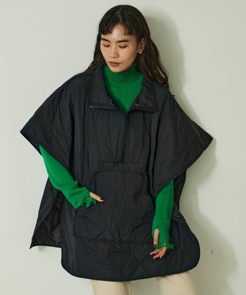 VACANCY（ヴァカンシー）の「ライトキルティング中綿ベスト（ダウンベスト・レディース・ブラック/カーキ/グレイッシュベージュ/ブルー・FREE）」の22枚目の写真