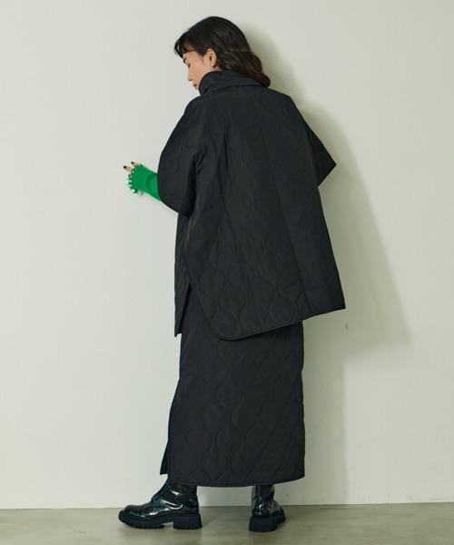 VACANCY（ヴァカンシー）の「ライトキルティング中綿ベスト（ダウンベスト・レディース・ブラック/カーキ/グレイッシュベージュ/ブルー・FREE）」の15枚目の写真