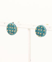 【irodori】金彩dot   earring（round  深緑）