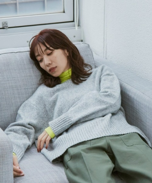 Auntie Rosa Holiday（アンティローザホリデー）の「クルーネックワイドシルエットプルオーバー（ニット/セーター・レディース・ホワイト/グレー/オレンジ/ブルー/グリーン・FREE）」の3枚目の写真