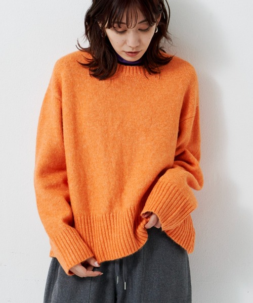 Auntie Rosa Holiday（アンティローザホリデー）の「クルーネックワイドシルエットプルオーバー（ニット/セーター・レディース・ホワイト/グレー/オレンジ/ブルー/グリーン・FREE）」の5枚目の写真