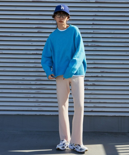 Auntie Rosa Holiday（アンティローザホリデー）の「クルーネックワイドシルエットプルオーバー（ニット/セーター・レディース・ホワイト/グレー/オレンジ/ブルー/グリーン・FREE）」の14枚目の写真