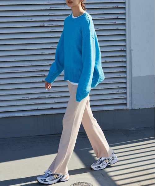 Auntie Rosa Holiday（アンティローザホリデー）の「クルーネックワイドシルエットプルオーバー（ニット/セーター・レディース・ホワイト/グレー/オレンジ/ブルー/グリーン・FREE）」の18枚目の写真