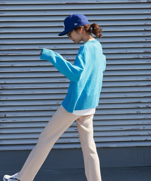 Auntie Rosa Holiday（アンティローザホリデー）の「クルーネックワイドシルエットプルオーバー（ニット/セーター・レディース・ホワイト/グレー/オレンジ/ブルー/グリーン・FREE）」の19枚目の写真