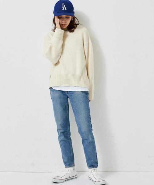 Auntie Rosa Holiday（アンティローザホリデー）の「クルーネックワイドシルエットプルオーバー（ニット/セーター・レディース・ホワイト/グレー/オレンジ/ブルー/グリーン・FREE）」の22枚目の写真