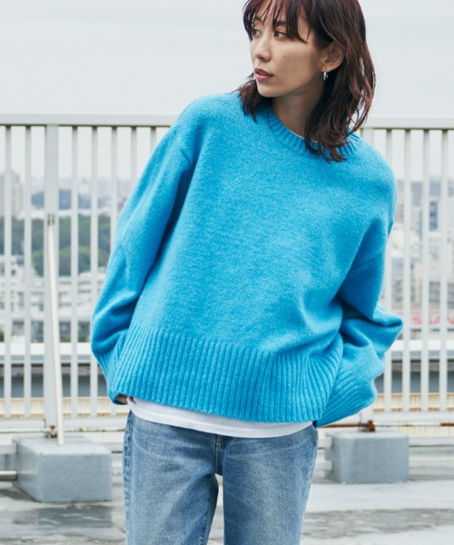 Auntie Rosa Holiday（アンティローザホリデー）の「クルーネックワイドシルエットプルオーバー（ニット/セーター・レディース・ホワイト/グレー/オレンジ/ブルー/グリーン・FREE）」の20枚目の写真