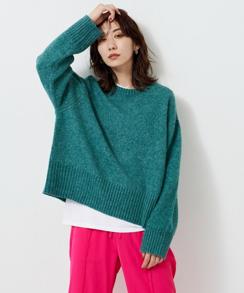 Auntie Rosa Holiday（アンティローザホリデー）の「クルーネックワイドシルエットプルオーバー（ニット/セーター・レディース・ホワイト/グレー/オレンジ/ブルー/グリーン・FREE）」の7枚目の写真