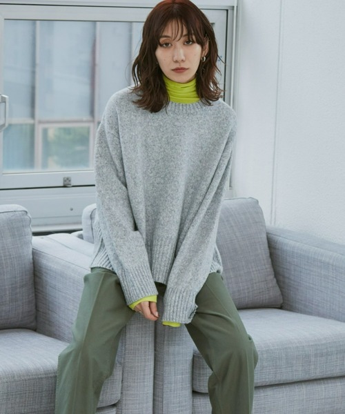 Auntie Rosa Holiday（アンティローザホリデー）の「クルーネックワイドシルエットプルオーバー（ニット/セーター・レディース・ホワイト/グレー/オレンジ/ブルー/グリーン・FREE）」の6枚目の写真