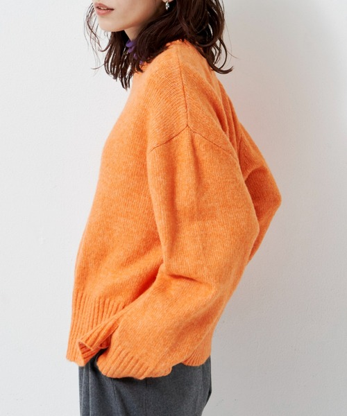 Auntie Rosa Holiday（アンティローザホリデー）の「クルーネックワイドシルエットプルオーバー（ニット/セーター・レディース・ホワイト/グレー/オレンジ/ブルー/グリーン・FREE）」の21枚目の写真