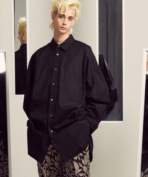 MAISON SPECIAL(メゾンスペシャル)の「《ユニセックスアイテム》THOMAS MASON/トーマスメイソン プライムオーバーレギュラーシャツコート【MAISON SPECIAL/メゾンスペシャル】(シャツ/ブラウス・メンズ・グレー/オフホワイト/ブラック・1/0/2)」の3枚目の写真