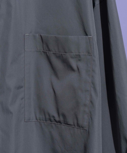 MAISON SPECIAL(メゾンスペシャル)の「《ユニセックスアイテム》THOMAS MASON/トーマスメイソン プライムオーバーレギュラーシャツコート【MAISON SPECIAL/メゾンスペシャル】(シャツ/ブラウス・メンズ・グレー/オフホワイト/ブラック・1/0/2)」の8枚目の写真