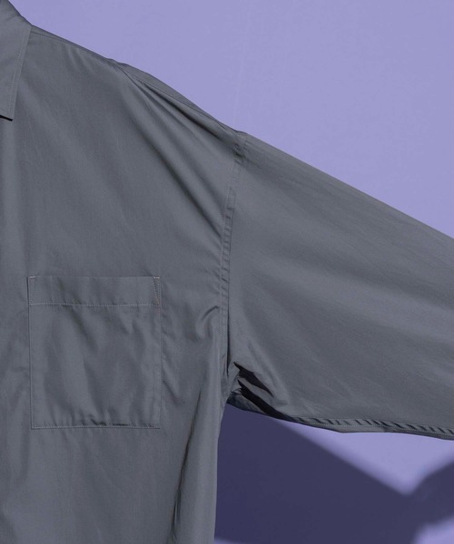 MAISON SPECIAL(メゾンスペシャル)の「《ユニセックスアイテム》THOMAS MASON/トーマスメイソン プライムオーバーレギュラーシャツコート【MAISON SPECIAL/メゾンスペシャル】(シャツ/ブラウス・メンズ・グレー/オフホワイト/ブラック・1/0/2)」の5枚目の写真