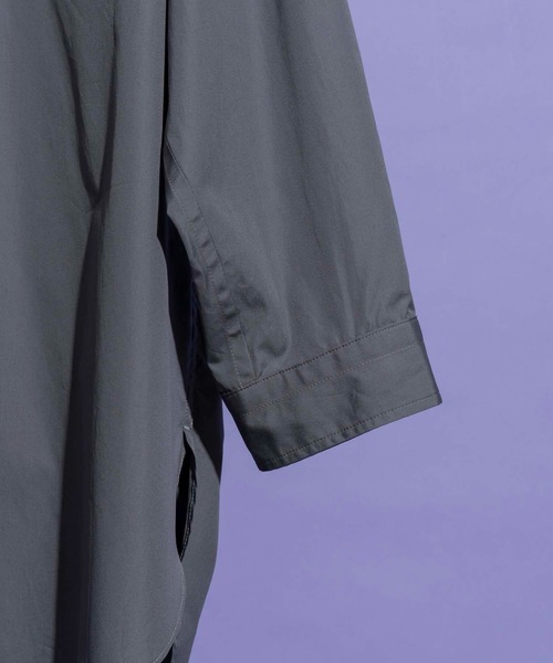 MAISON SPECIAL(メゾンスペシャル)の「《ユニセックスアイテム》THOMAS MASON/トーマスメイソン プライムオーバーレギュラーシャツコート【MAISON SPECIAL/メゾンスペシャル】(シャツ/ブラウス・メンズ・グレー/オフホワイト/ブラック・1/0/2)」の7枚目の写真