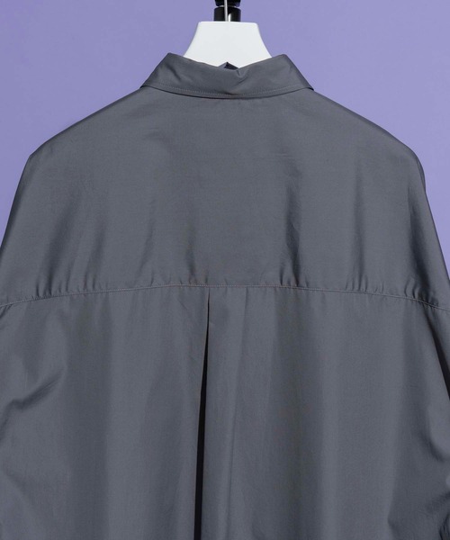 MAISON SPECIAL(メゾンスペシャル)の「《ユニセックスアイテム》THOMAS MASON/トーマスメイソン プライムオーバーレギュラーシャツコート【MAISON SPECIAL/メゾンスペシャル】(シャツ/ブラウス・メンズ・グレー/オフホワイト/ブラック・1/0/2)」の6枚目の写真