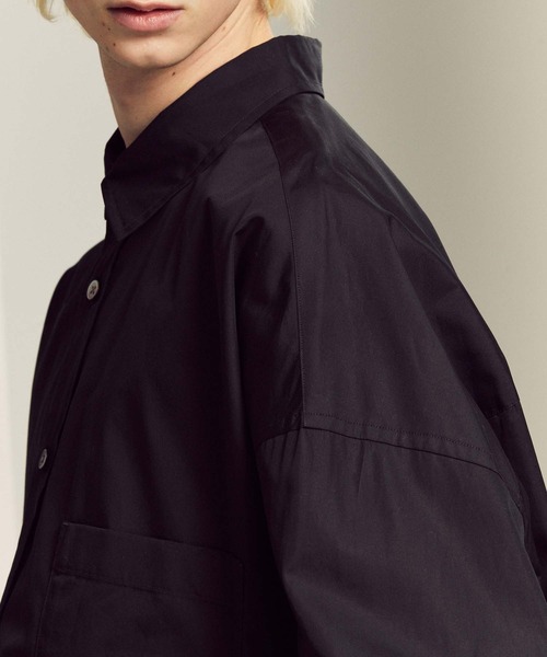 MAISON SPECIAL(メゾンスペシャル)の「《ユニセックスアイテム》THOMAS MASON/トーマスメイソン プライムオーバーレギュラーシャツコート【MAISON SPECIAL/メゾンスペシャル】(シャツ/ブラウス・メンズ・グレー/オフホワイト/ブラック・1/0/2)」の10枚目の写真