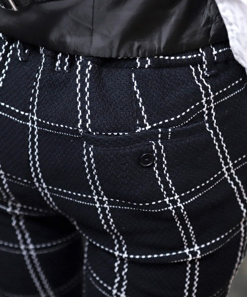 LUXSTYLE(ラグスタイル)の「ジャガードイージーチェックパンツ(その他パンツ・メンズ・ネイビー/ブラック×グレー・M/L/XL)」の13枚目の写真